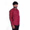 Men's Full Sleeves Smart/Regular Fit Casual Printed Shirts/RED WITH WHITE GEOMETRIC PATTERN
