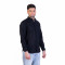 inspark brand Men's Full Sleeves Smart/Regular Fit Cotton Linen Casual Plain Black Shirt