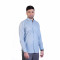 inspark brand Men's Full Sleeves Smart/Regular Fit Cotton Linen Casual Plain Light Blue Shirt
