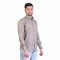 inspark brand Men's Full Sleeves Smart/Regular Fit Cotton Linen Casual Plain Muted Taupe  Shirt
