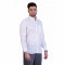 inspark brand Men's Full Sleeves Smart/Regular Fit Cotton Linen Casual Plain White Shirt