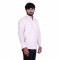 Men's Full Sleeves Smart/Regular Fit Casual Printed Shirts/WHITE WITH A SUBTLE PINK HEART PATTERN