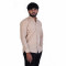 Men's Full Sleeves Smart/Regular Fit Casual Printed Shirt/SMALL BLACK DIAMOND SHAPED BEIZE COLOR
