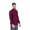 inspark brand Men's Long Full Sleeves Smart/Regular Fit Cotton Linen Casual Plain Dark Maroon  Shirt
