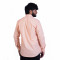 Men's Full Sleeves Smart/Regular Fit Casual Printed Shirts/ORRANGE WITH WHITE GEOMETRIC PATTERN