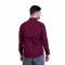 inspark brand Men's Long Full Sleeves Smart/Regular Fit Cotton Linen Casual Plain Dark Maroon  Shirt