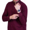 inspark brand Men's Long Full Sleeves Smart/Regular Fit Cotton Linen Casual Plain Dark Maroon  Shirt