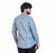 Men's Full Sleeves Smart/Regular Fit Casual Printed Shirts/BLU & W LINES WITH GEOMETRIC TRIANGLES