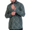 Men's Full Sleeves Smart/Regular Fit Casual Printed Shirts/TEAL WITH WHITER GEOMETRIC PATTERN