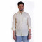 inspark brand Men's Full Sleeves Smart/Regular Fit Cotton Linen Casual Pale Yellow  Shirt