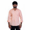 Men's Full Sleeves Smart/Regular Fit Casual Printed Shirts/ORRANGE WITH WHITE GEOMETRIC PATTERN