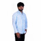 inspark brand Men's Full Sleeves Smart/Regular Fit Casual Printed Shirts/LIGHT BLUE TRIANGLE PRINT