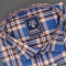 MEN'S LONG SLEVE BLUE, WHITE AND BROWN PLAID  CHECKS  SHIRT