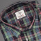 MEN'S LONG SLEVE GREEN AND MULTI COLOR PLAID PATTERN CHECKS  SHIRT