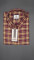 MEN'S LONG SLEVE BLUE, ORRANGE & WHITE PLAID PATTERN CHECKS  SHIRT