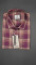MEN'S LONG SLEVE PINK, MAROON, ORRANGE & BLUE PLAID PATTERN CHECKS  SHIRT