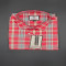 MEN'S LONG SLEVE OXFORD MAROON RED AND LIGHT BLUE PLAID PATTERN CHECKS SHIRT