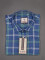 MEN'S LONG SLEVE BLUE, GREEN AND LIGHT BLUE PLAID PATTERN CHECKS  SHIRT