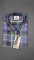 MEN'S LONG SLEVE BLUE GREEN AND ORRANGE PLAID PATTERN CHECKS  SHIRT