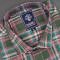 MEN'S LONG SLEVE BLUE GREEN AND WHITE PLAID PATTERN CHECKS  SHIRT