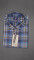 MEN'S LONG SLEVE BLUE BROWN AND WHITE PLAID PATTERN CHECKS  SHIRT