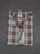 MEN'S LONG SLEVE BROWN AND LIGHT BLUE PLAID CHECKS  SHIRT