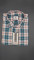MEN'S LONG SLEVE PRIMARY PEACH WITH BLUE, GREY LINE PLAID PATTERN CHECKS  SHIRT
